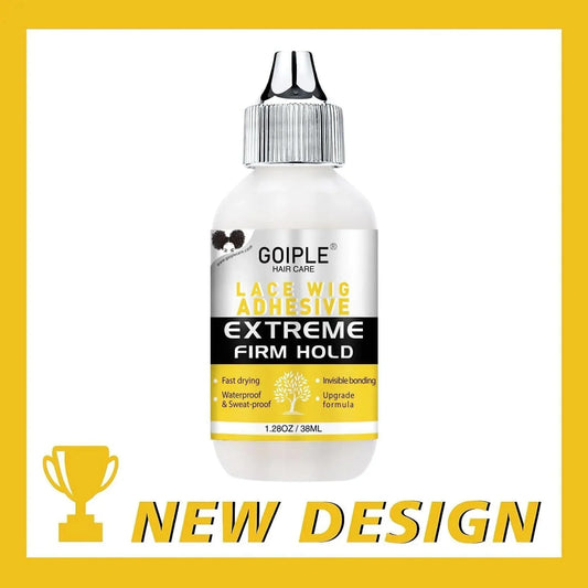 Wig Glue 1.28OZ, Waterproof Lace Front Wig Glue for Wigs with Tools and Hair Wax Stick (Wig Glue/Wig Glue Remover/Hair Wax Stick/Edge Control Wax/Elastic Band/Hair Dual Drush) flower scent-6pcs