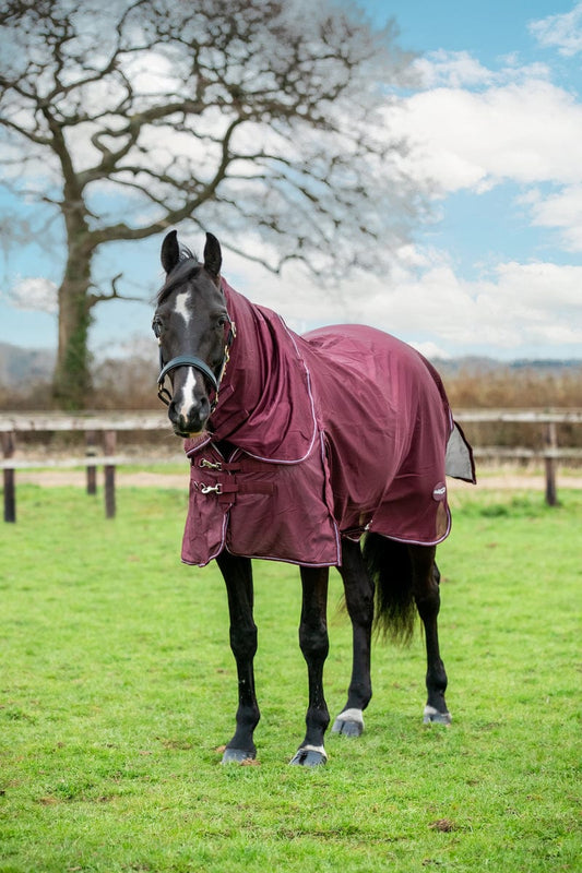 Mesh Fly Rug - Burgundy