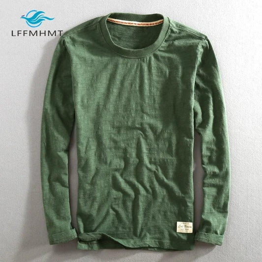 Men's Vintage Bamboo Cotton Long Sleeve T-shirt - BelleHarris