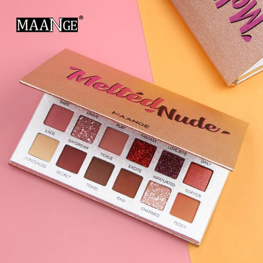 Nude Matte Eye Shadow Palette 18 Color Shimmer - BelleHarris