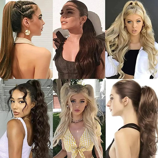 Long ponytail extensions