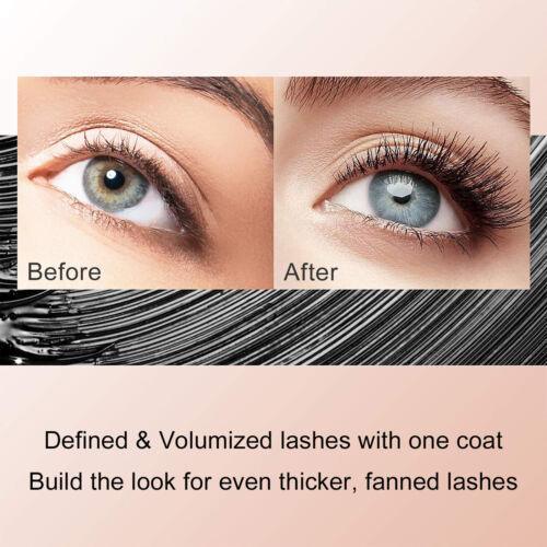 1-2 Pcs Silk Fiber 4D Eyelash Mascara Extension Makeup Black - BelleHarris