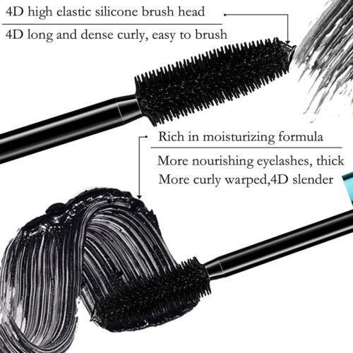 1-2 Pcs Silk Fiber 4D Eyelash Mascara Extension Makeup Black - BelleHarris