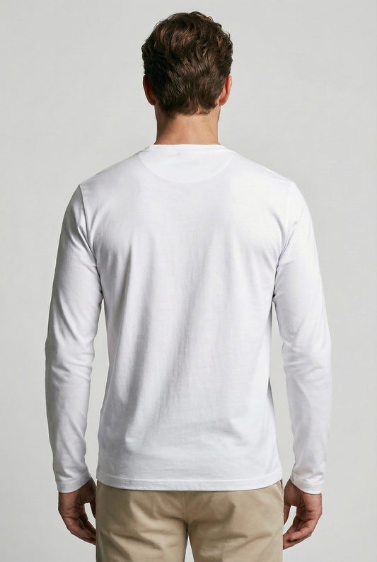 Bevis Long Sleeve Cotton t-shirt - White