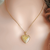 18 Karats Heart Locket Necklace - BelleHarris