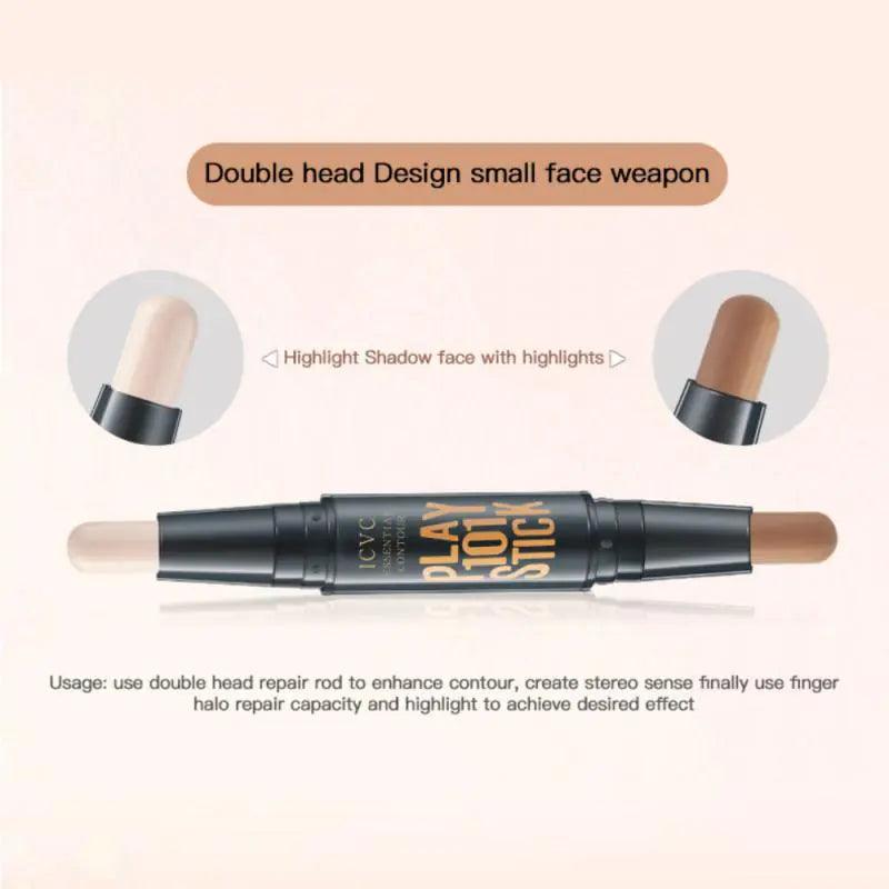 1pc Double Head Face Highlighter Makeup - BelleHarris