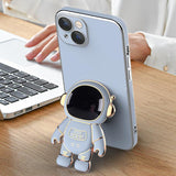 3D Astronaut Phone Case Anti-Drop Electroplating Bracket - BelleHarris