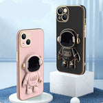 3D Astronaut Phone Case Anti-Drop Electroplating Bracket - BelleHarris