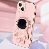 3D Astronaut Phone Case Anti-Drop Electroplating Bracket - BelleHarris