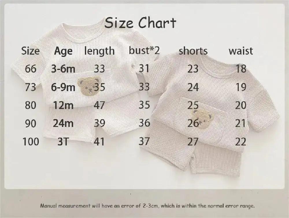 Toddler outfits-Bear Waffle Toddler Set