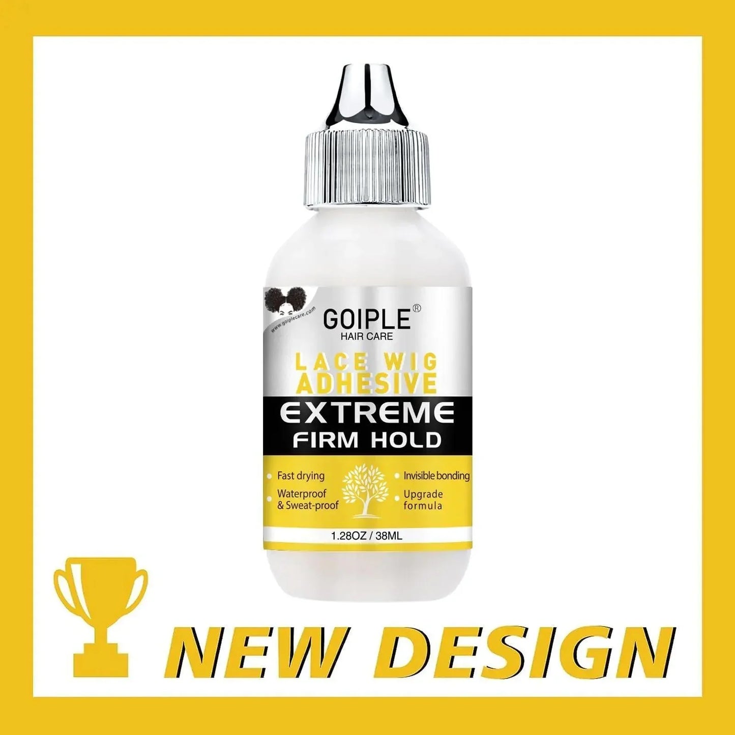 Wig Glue 1.28OZ, Waterproof Lace Front Wig Glue for Wigs with Tools and Hair Wax Stick (Wig Glue/Wig Glue Remover/Hair Wax Stick/Edge Control Wax/Elastic Band/Hair Dual Drush) flower scent-6pcs