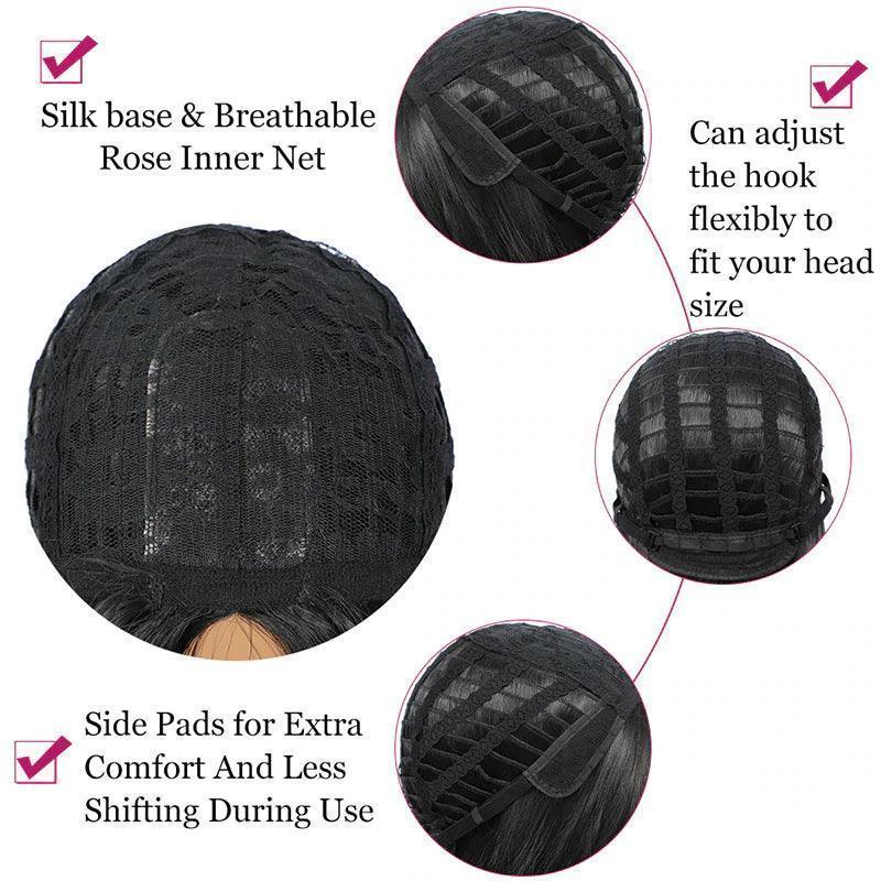 Hair Front Wig Women's Brazilian Human Hair Long Curly Lace Wavy Hair Wig - US 2023