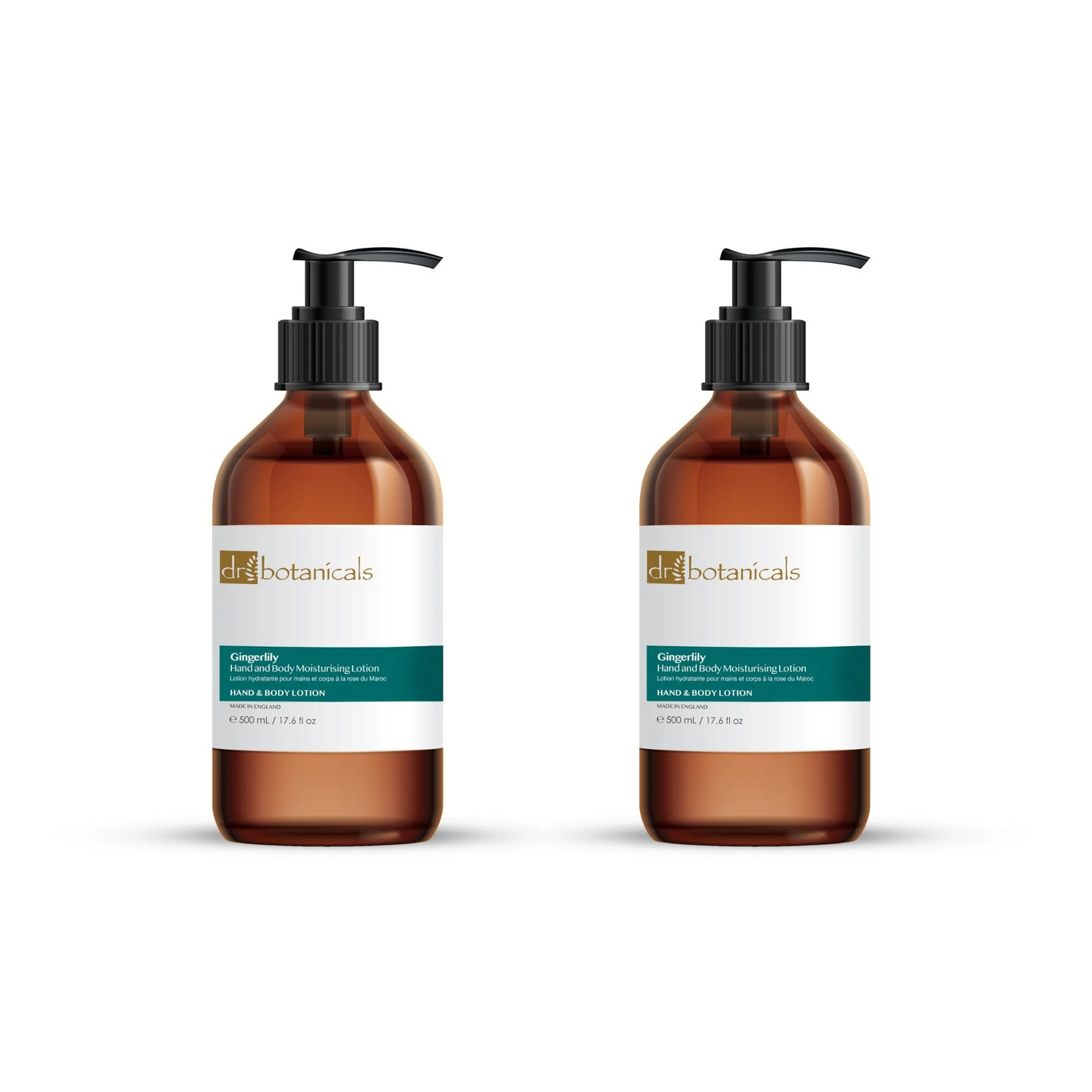 Dr Botanicals Gingerlily Hand & Body Moisturising Lotion 500ml Twin Value Savings Pack