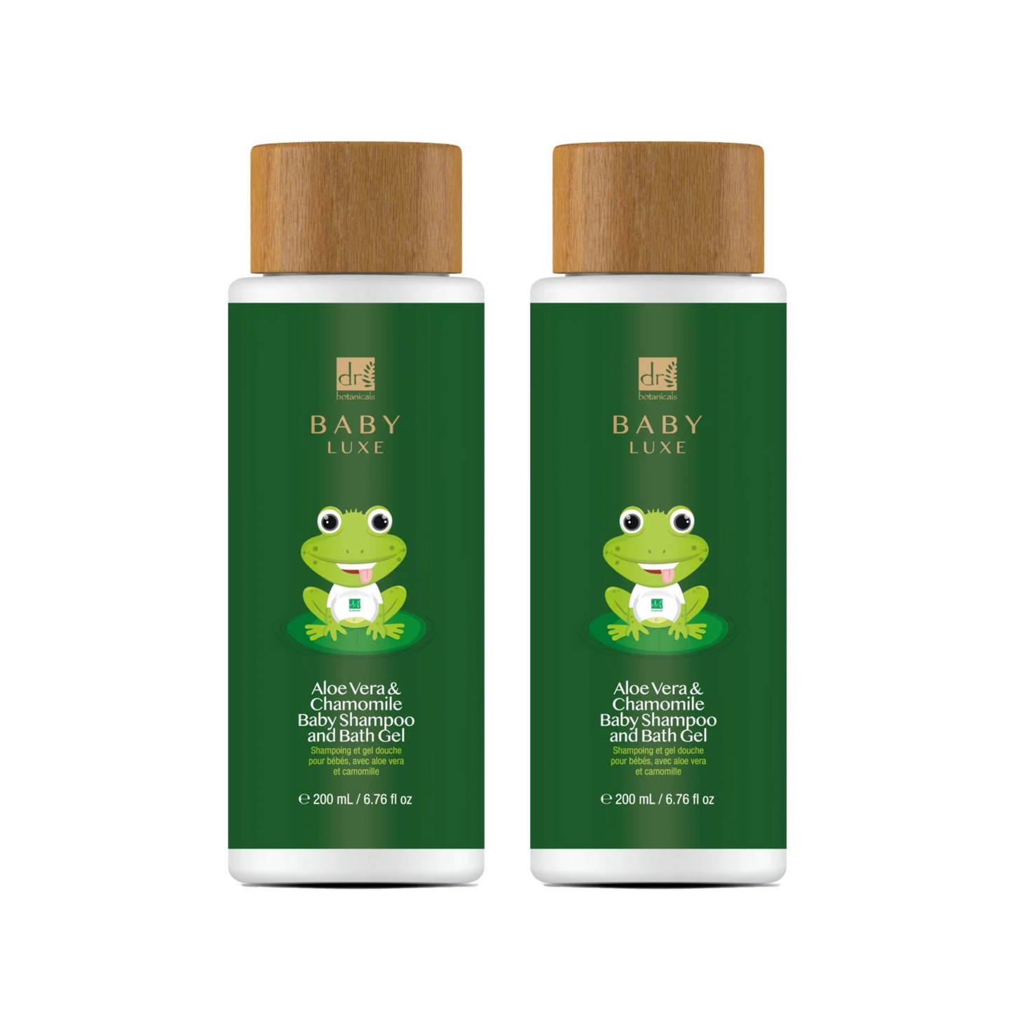 Dr Botanicals Baby Lux Aloe Vera & Chamomile Baby Shampoo & Bath Gel 200ml Twin Value Savings Pack