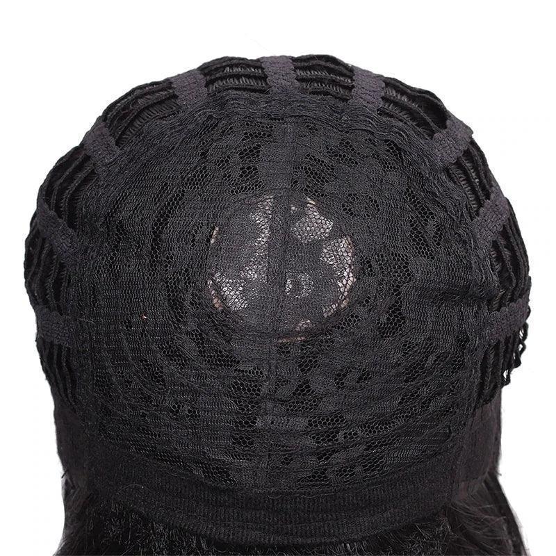 Hair Front Wig Women's Brazilian Human Hair Long Curly Lace Wavy Hair Wig - US 2023