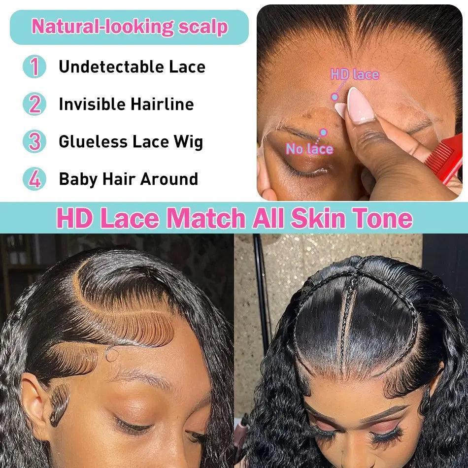 Deep Wave Lace Front Human Hair Wig