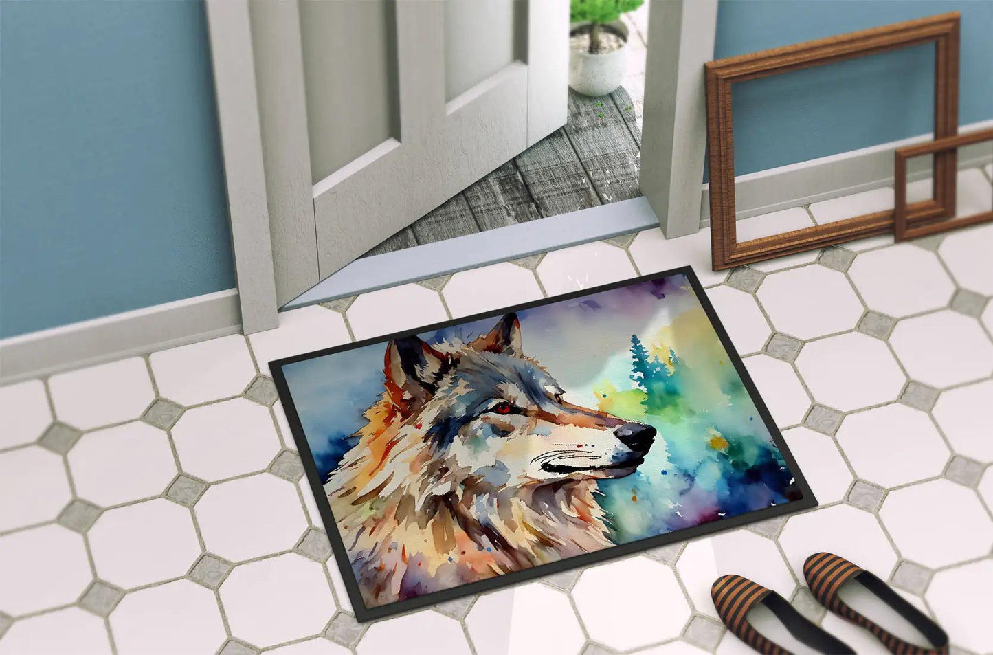 Wolves Wolf Doormat