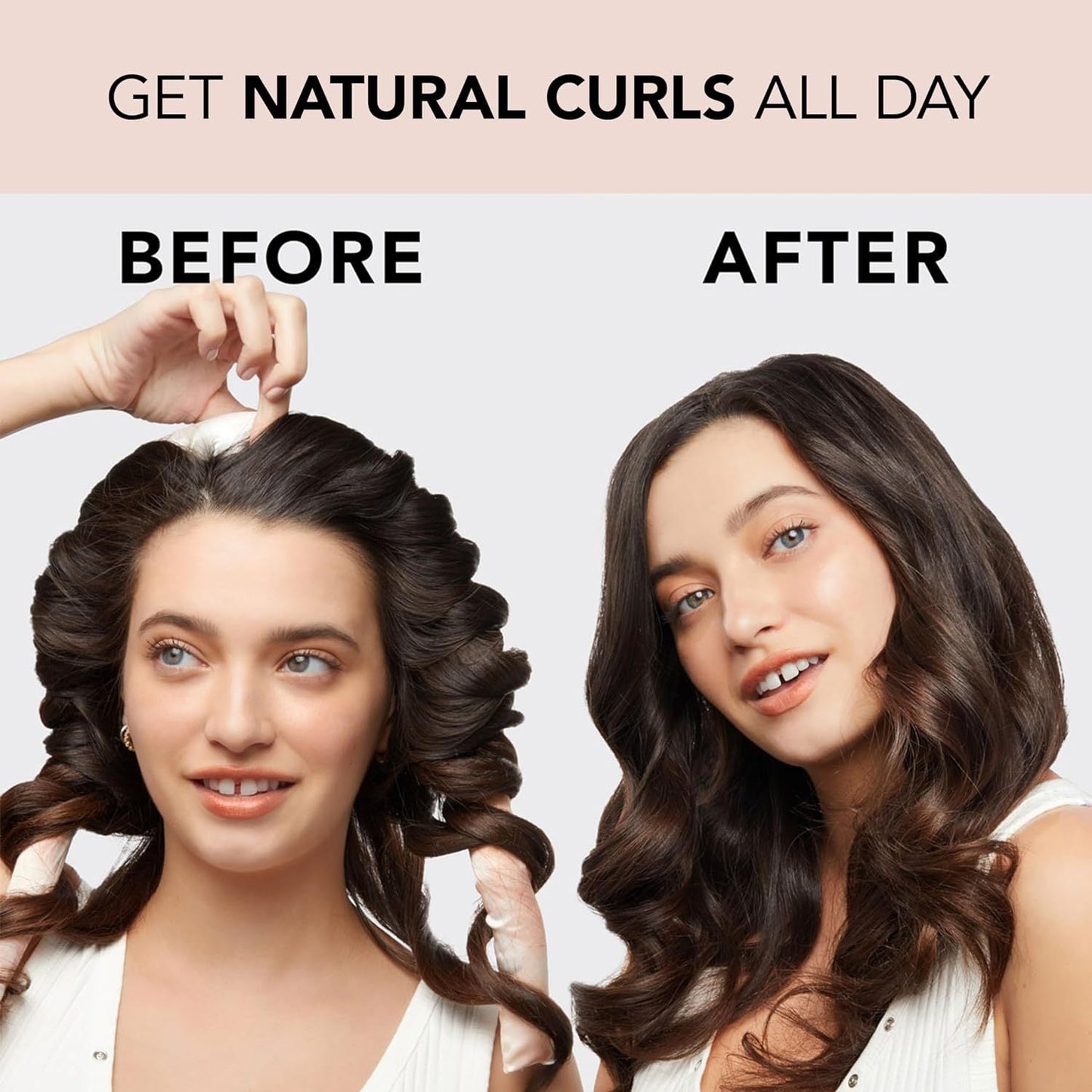 NNEDSZ 2 Pcs Black Satin Heatless Hair Curling Rod Set for Sleep-In Styling | No Heat Damage | Tie-Dye Design