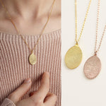 Actual Fingerprint Necklace Memorial Thumbprint Jewelry- Belleharris - BelleHarris