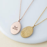 Actual Fingerprint Necklace Memorial Thumbprint Jewelry- Belleharris - BelleHarris