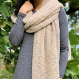 Almond Ultra Plush Alpaca Scarf - BelleHarris