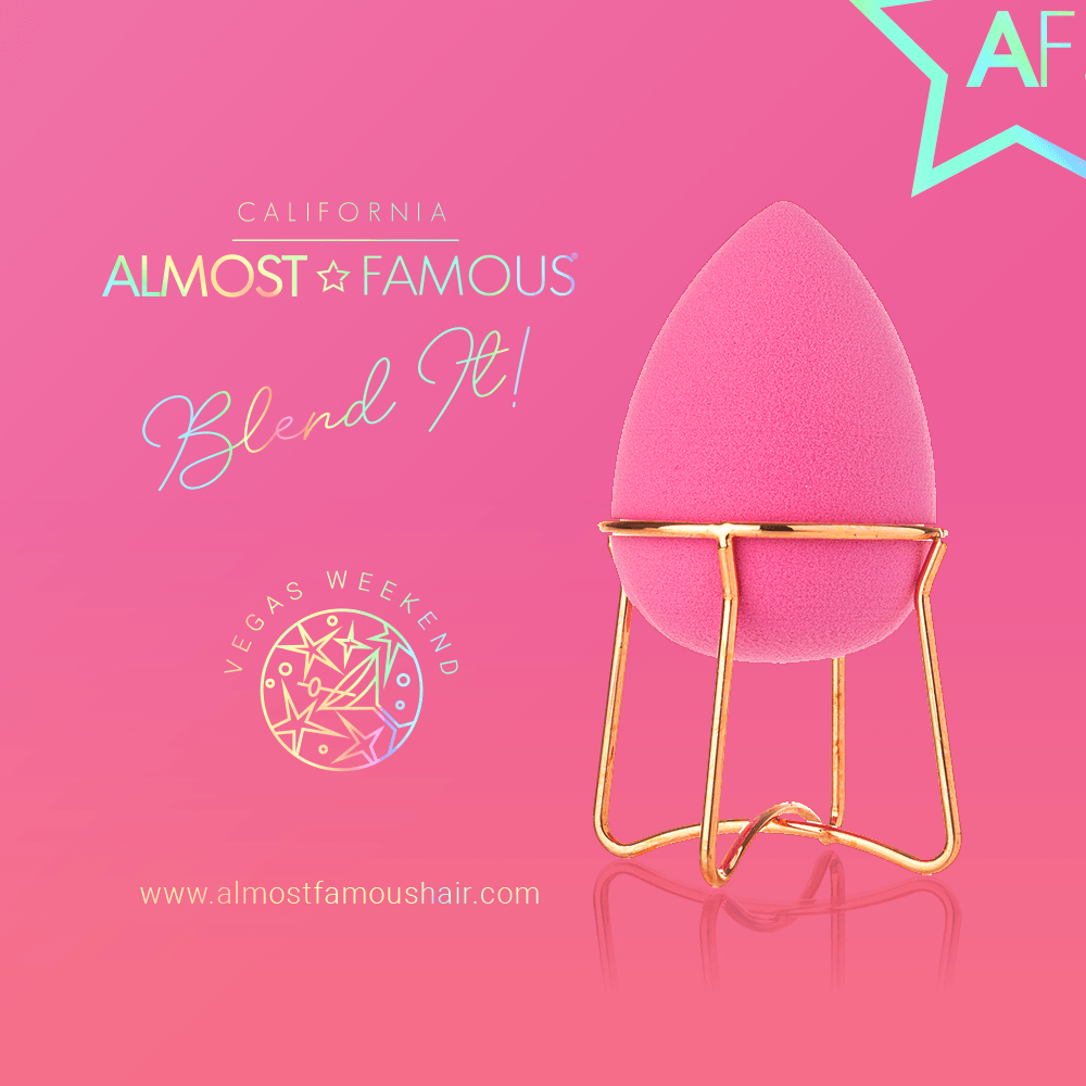 Almost Famous Makeup Blender w/ Rose Gold Stand - BelleHarris