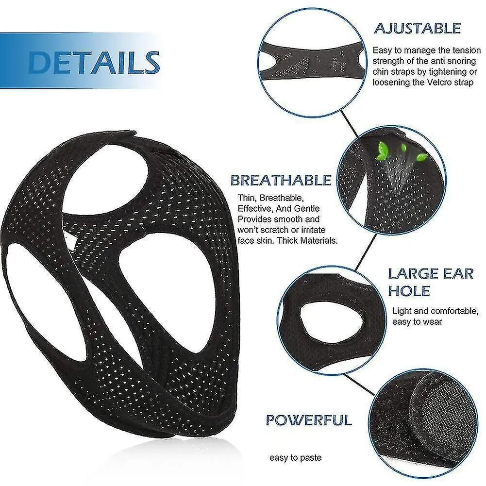 Anti Snoring Chin Strap Sleep Apnea Snore Stop Belt Snoreless Sleep Jaw Solution - BelleHarris