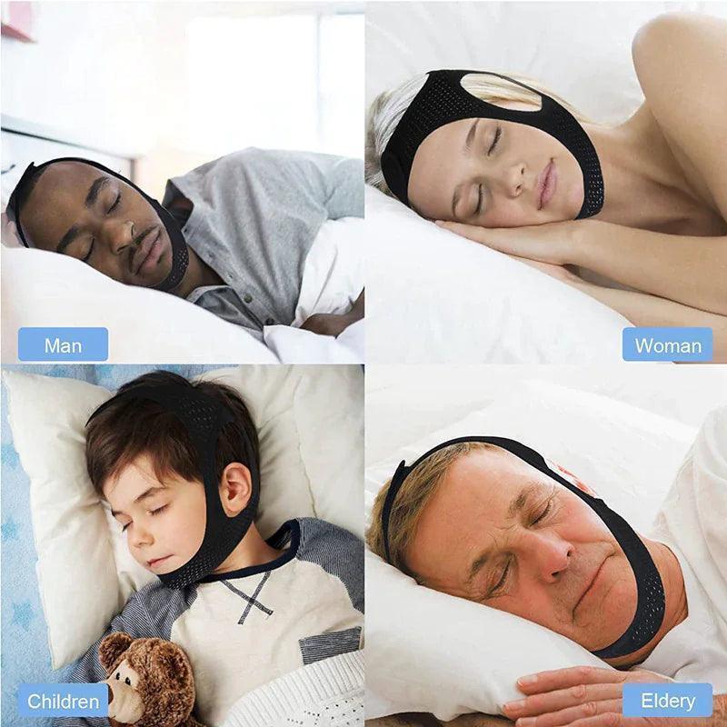 Anti Snoring Chin Strap Sleep Apnea Snore Stop Belt Snoreless Sleep Jaw Solution - BelleHarris