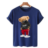 Bear Print Men's Cotton T Shirt - BelleHarris