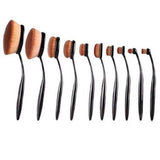 Beauty Experts Set of 10 Oval Beauty Brushes - BelleHarris