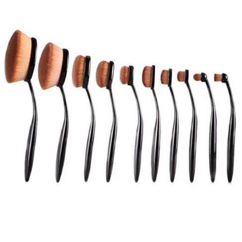Beauty Experts Set of 10 Oval Beauty Brushes - BelleHarris