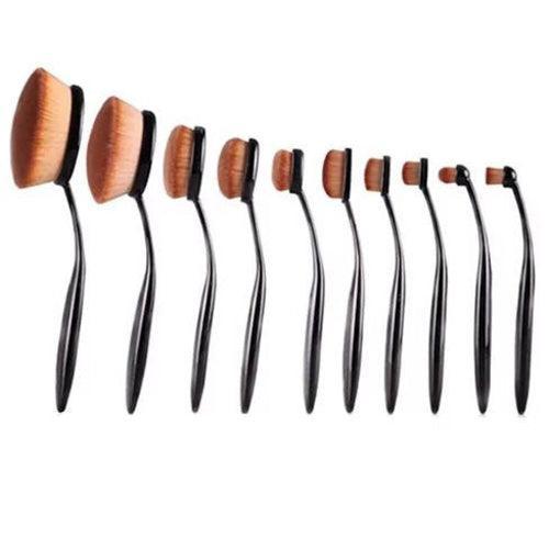 Beauty Experts Set of 10 Oval Beauty Brushes - BelleHarris
