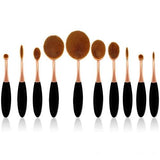 Beauty Experts Set of 10 Oval Beauty Brushes - BelleHarris