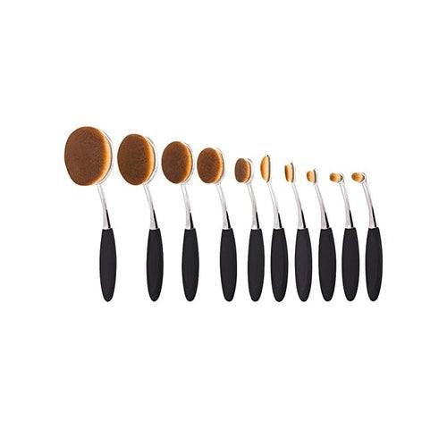 Beauty Experts Set of 10 Oval Beauty Brushes - BelleHarris
