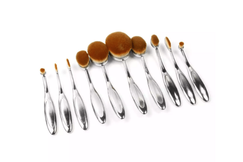 Beauty Experts Set of 10 Oval Beauty Brushes - BelleHarris