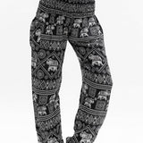 Black ELEPHANT Pants Women Boho Pants Hippie Pants Yoga - BelleHarris