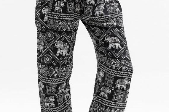 Black ELEPHANT Pants Women Boho Pants Hippie Pants Yoga - BelleHarris