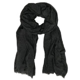 Black Handloom Cashmere Scarf - BelleHarris