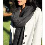 Black Handloom Cashmere Scarf - BelleHarris