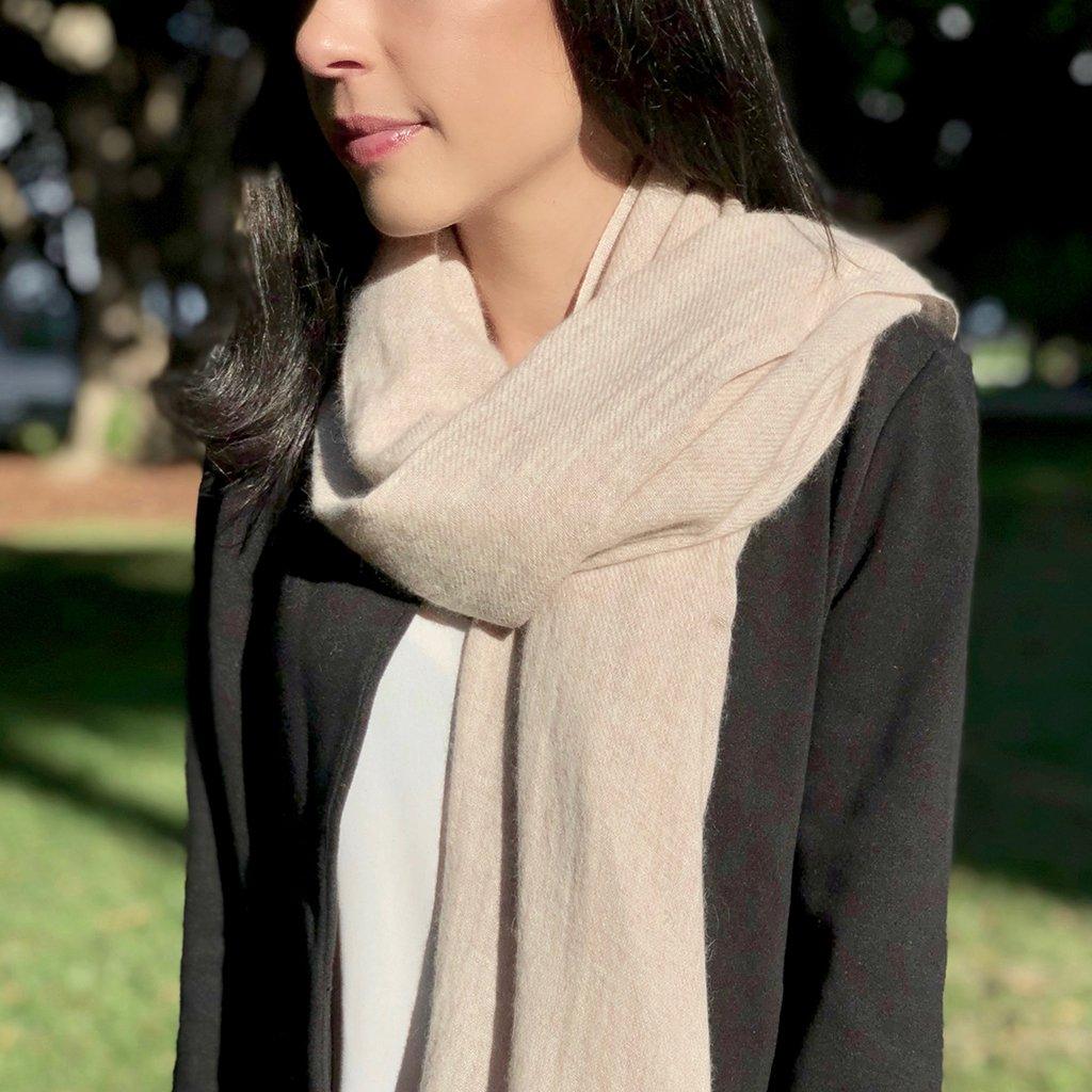 Blush Handloom Cashmere Scarf - BelleHarris