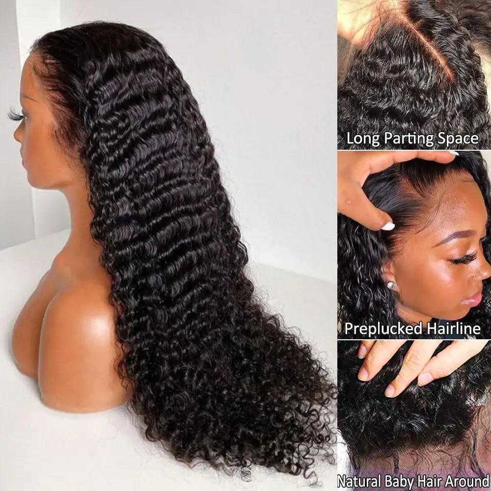 Deep Wave Frontal lace front Wig