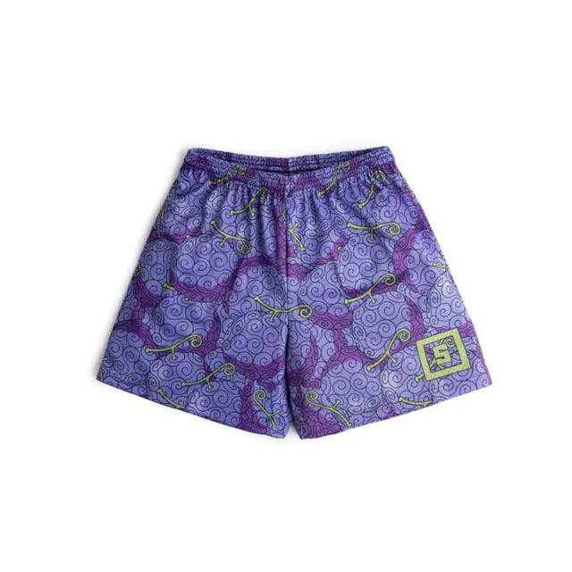 Cartoon Print Gym Shorts Quick Dry Mesh - BelleHarris