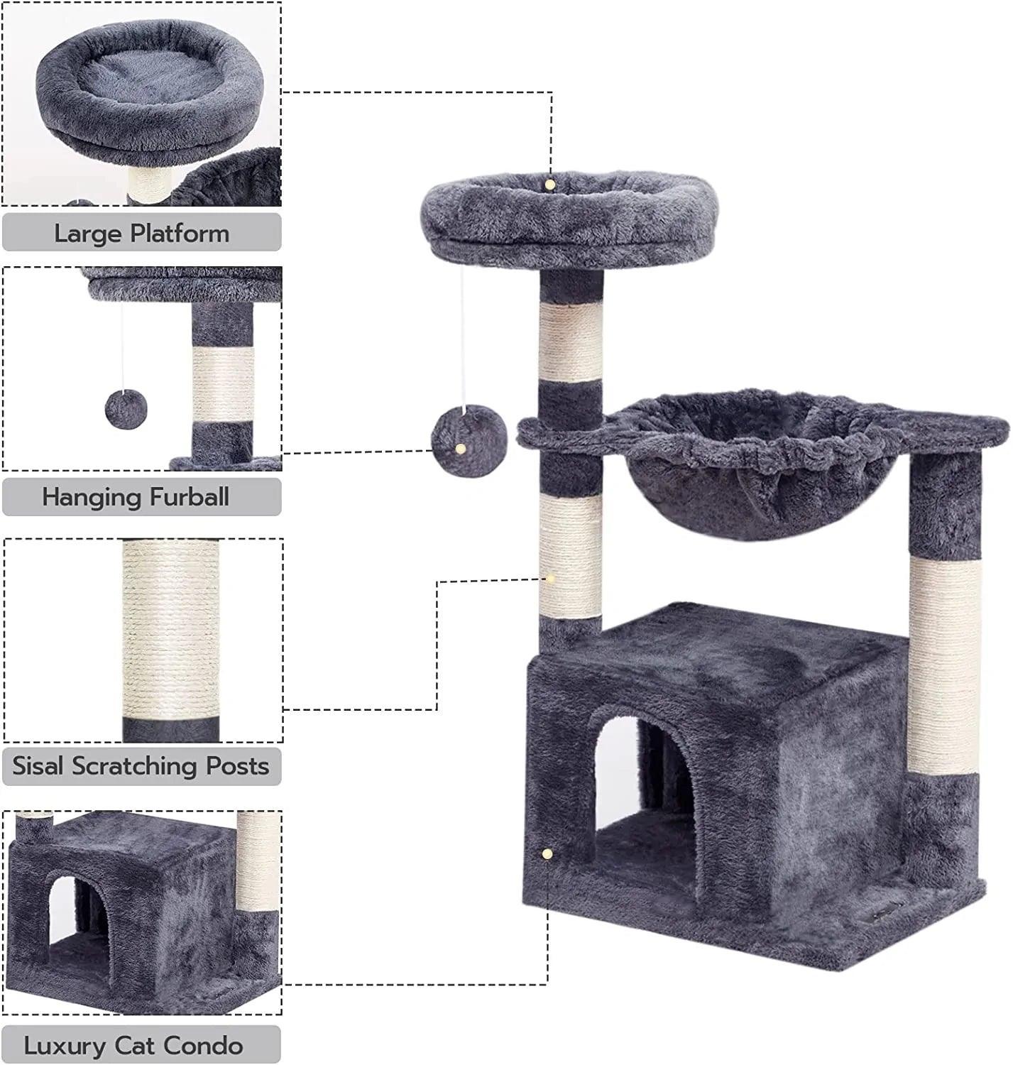 Cat Indoor Hammock Tower - BelleHarris