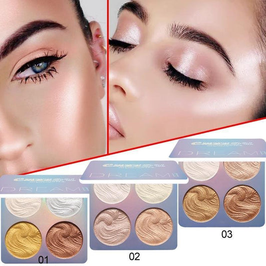 CmaaDu Highlighter Powder Palette Face Makeup - BelleHarris