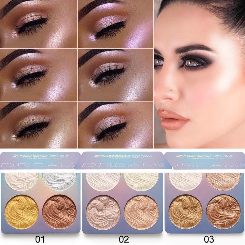 CmaaDu Highlighter Powder Palette Face Makeup - BelleHarris