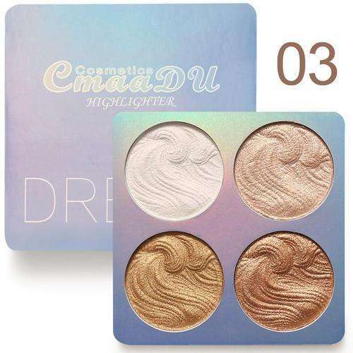 CmaaDu Highlighter Powder Palette Face Makeup - BelleHarris