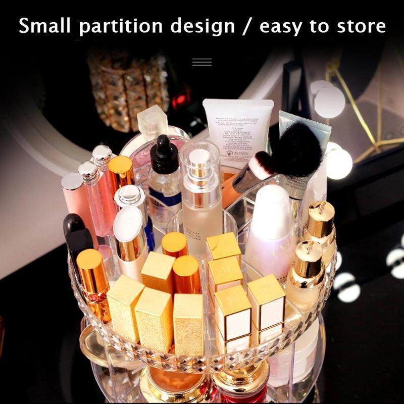 Cosmetic Storage Box 360 Degree Rotating Makeup - BelleHarris