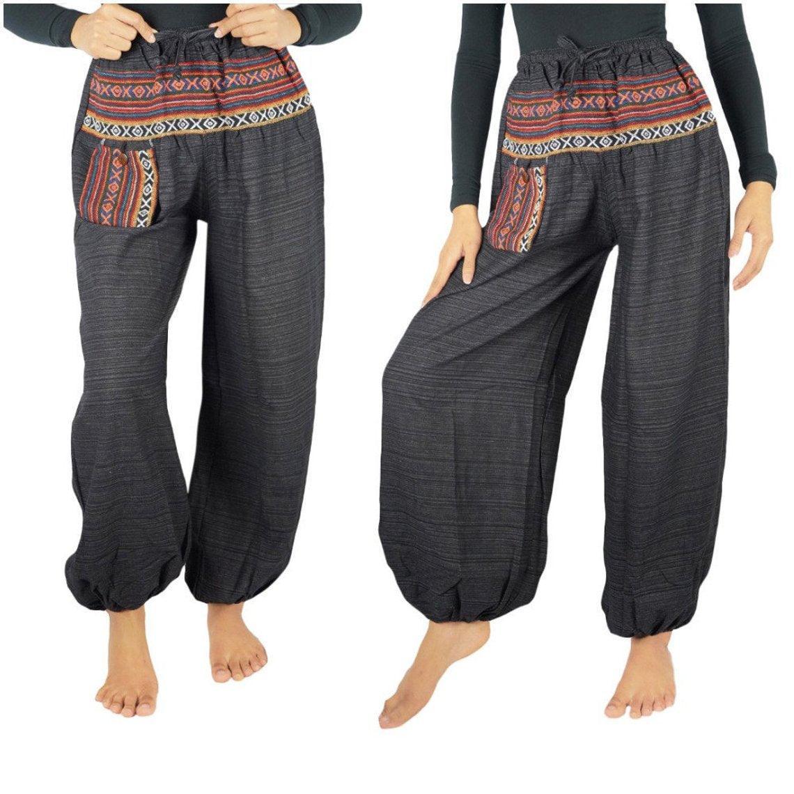 Cotton Women Tribal Boho Pants Hippie Pants - BelleHarris