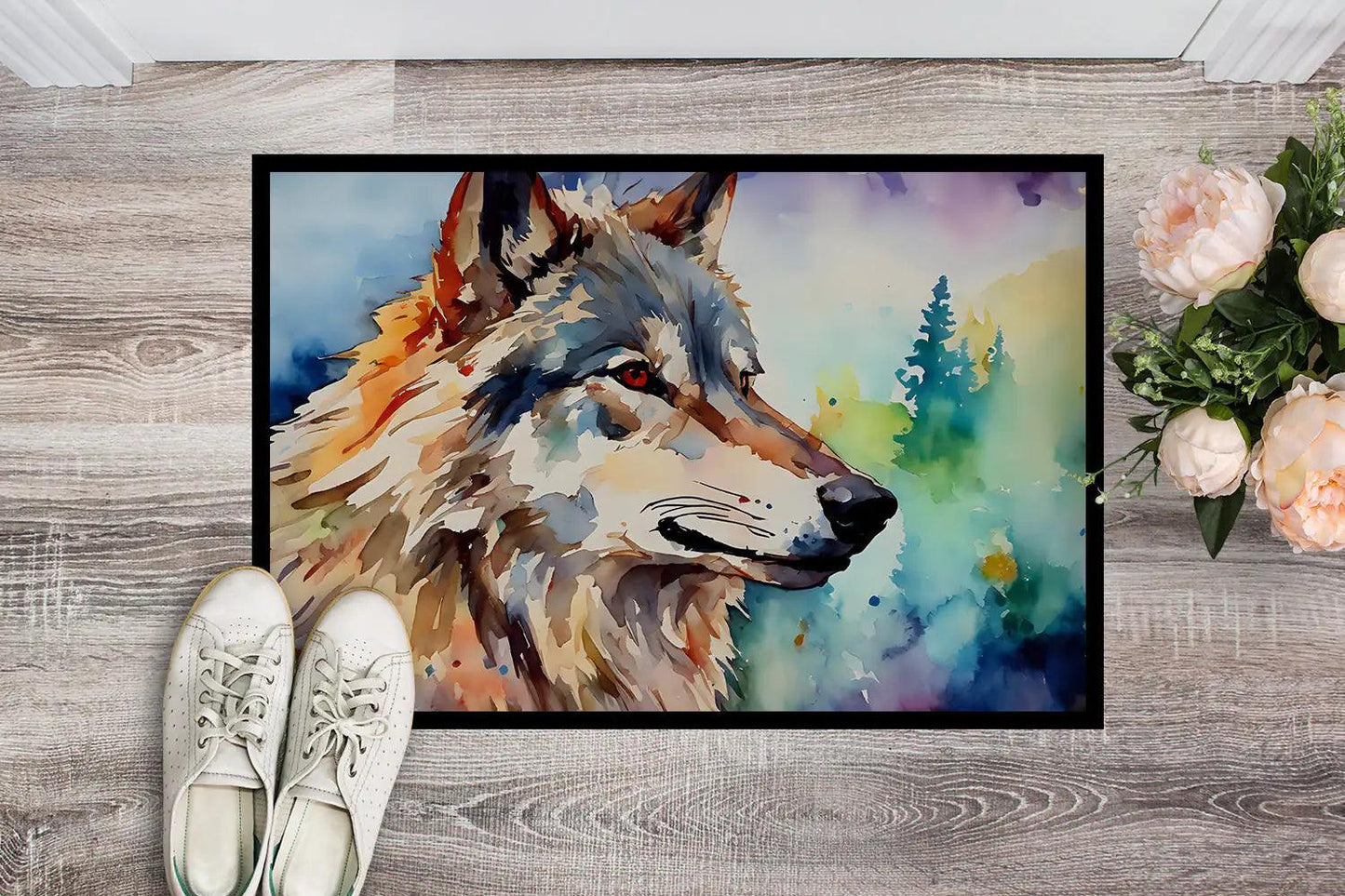 Wolves Wolf Doormat