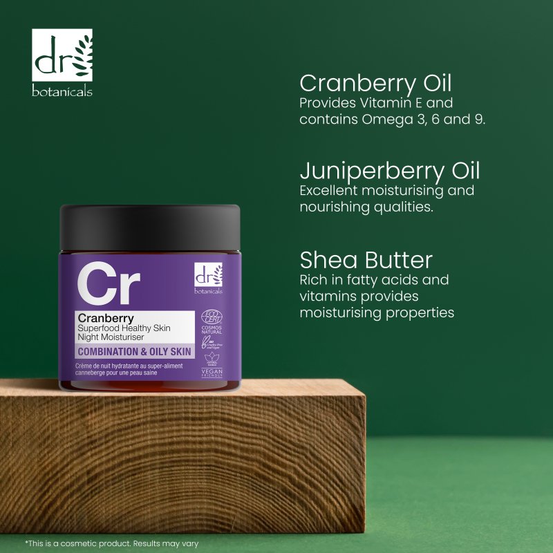 Cranberry Superfood Healthy Skin Night Moisturiser 60ml
